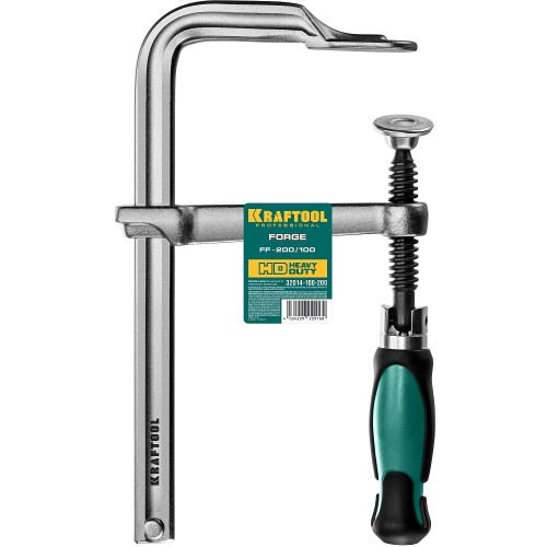 KRAFTOOL Forge FF-200/100, 100 х 200 мм, цельнокованая струбцина F (32014-100-200) KRAFTOOL Forge FF-200/100, 100 х 200 мм, цельнокованая струбцина F (32014-100-200)
