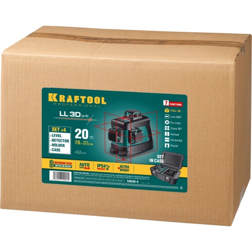 KRAFTOOL LL 3D #4, лазерный нивелир (34640-4) KRAFTOOL LL 3D #4, лазерный нивелир (34640-4)
