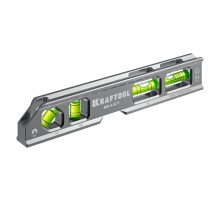 KRAFTOOL BILLET-20, 8 в 1, 200 мм, точность 0.3 мм/м, 4 глазка, брусковый магнитный уровень (34790)