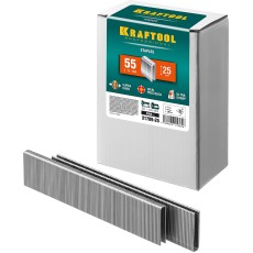 KRAFTOOL тип 18GA (55/90/C) 25 мм, 5000 шт, скобы для степлера (31789-25)