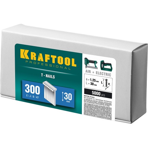 KRAFTOOL тип 18GA (47/300/F) 30 мм, 5000 шт, гвозди для нейлера (31785-30)