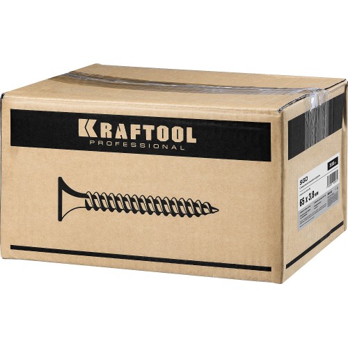 KRAFTOOL СГД, 65 х 3.8 мм, фосфатированное покрытие, 2000 шт, саморез гипсокартон-дерево (3005-65)