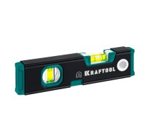 KRAFTOOL KOMPAKT-200, 200 мм, усиленный профиль, с зеркальным глазком, компактный магнитный уровень (34782)