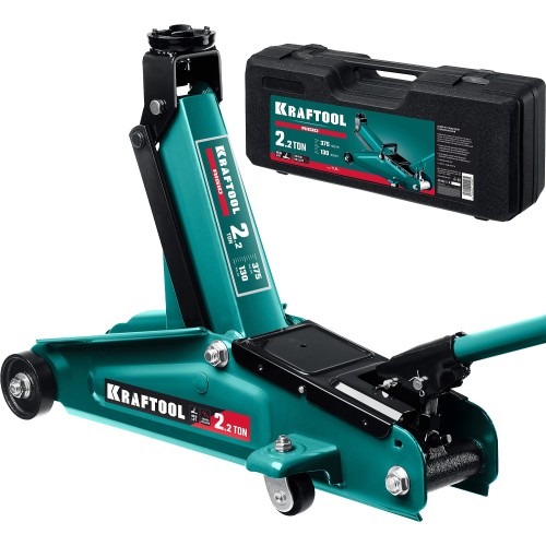KRAFTOOL RIGID, 130 - 375 мм, подкатной домкрат с увеличенным подъемом (43452-2-K) KRAFTOOL RIGID, 130 - 375 мм, подкатной домкрат с увеличенным подъемом (43452-2-K)