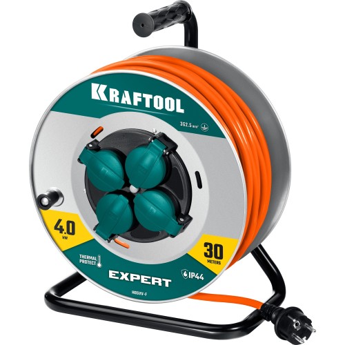 KRAFTOOL ПВС 3х2.5 30м 4000Вт IP44, Силовой удлинитель на стальной катушкеEXPERT (55089-30) KRAFTOOL ПВС 3х2.5 30м 4000Вт IP44, Силовой удлинитель на стальной катушкеEXPERT (55089-30)