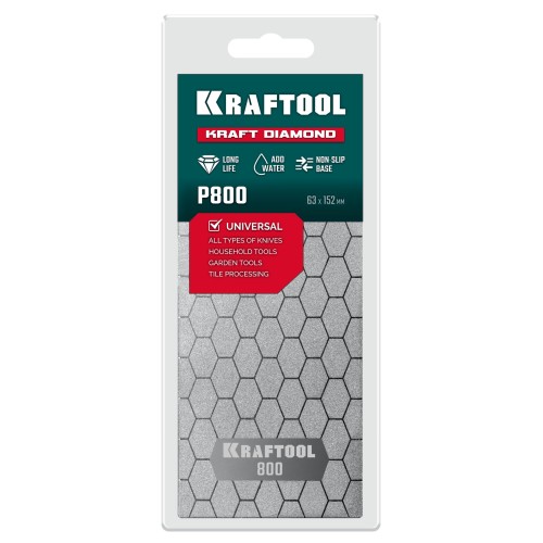 KRAFTOOL DIAMOND 63 х 152 мм, Р800, пластина алмазная заточная (35710-800) KRAFTOOL DIAMOND 63 х 152 мм, Р800, пластина алмазная заточная (35710-800)