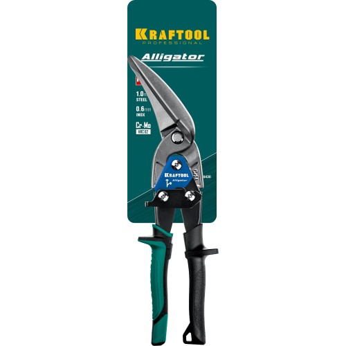 KRAFTOOL Alligator, 280 мм, правые усиленные ножницы по металлу с выносом (2328-RL)