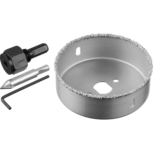 ЗУБР 89 мм, L 25 мм, карбид вольфрама, коронка-чашка, Профессионал (33360-089)