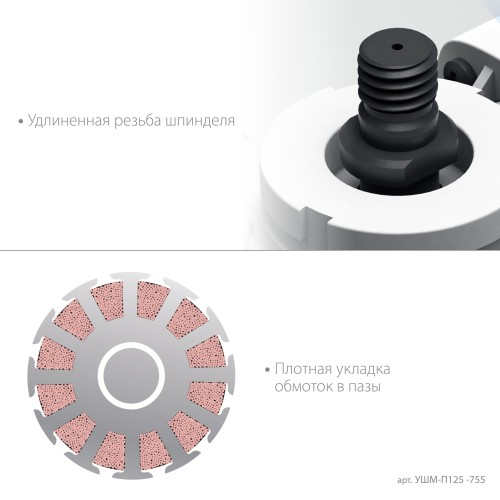 ЗУБР Компакт, 750 Вт, d125 мм, УШМ, фланец ″МИГ″, Профессионал (УШМ-П125-755)