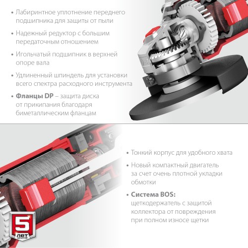 ЗУБР 1100 Вт, d125 мм, УШМ, регулировка оборотов (УШМ-125-1105 ЭТ)