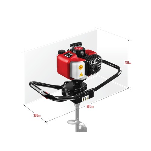 ЗУБР d 60 - 150 мм, 43 см3, 1 оператор, мотобур (бензобур) (МБ1-150)