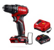 ЗУБР 20 В, 45 Н·м, 1 АКБ LMS (2 А·ч), бесщеточная дрель-шуруповерт (ДБ-45-21)