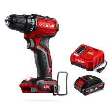 ЗУБР 20 В, 45 Н·м, 1 АКБ LMS (2 А·ч), бесщеточная дрель-шуруповерт (ДБ-45-21)