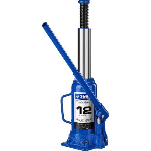 ЗУБР 12 т, 228 - 467 мм, бутылочный гидравлический домкрат, Профессионал (43060-12)