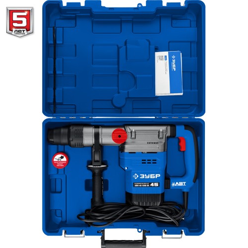 ЗУБР 45 мм, 1350 Вт, АВТ, перфоратор SDS-Max, Профессионал (ЗПМ-45-1350 ЭВ)