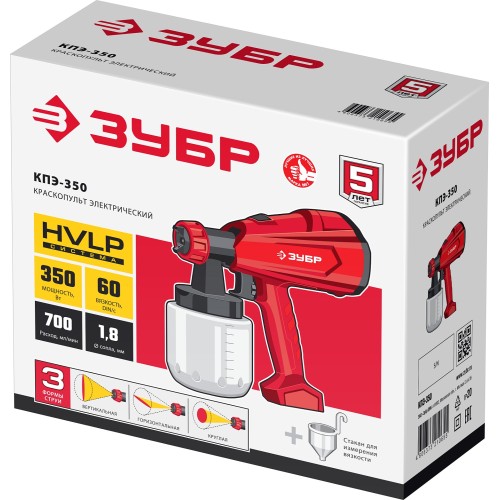 ЗУБР 350 Вт, краскопульт электрический, воздушный (КПЭ-350)