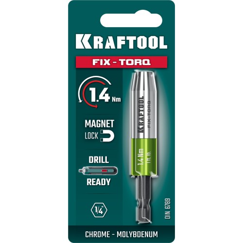 KRAFTOOL FIX-TORQ 1.4 Нм динамометрический адаптер для бит (64035-1.4)