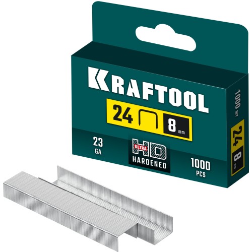 KRAFTOOL 8 мм, тип 24, 1000 шт, скобы для плайера (31724-08)