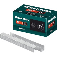 KRAFTOOL 12 мм, тип 73, 5000 шт, скобы для плайера (31773-12)