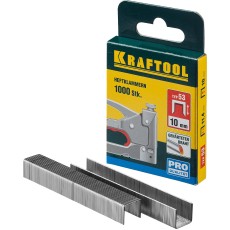 KRAFTOOL тип 53 (A/10/JT21) 10 мм, 1000 шт, калибр 23GA, скобы для степлера (31670-10)