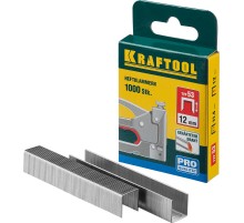 KRAFTOOL тип 53 (A/10/JT21) 12 мм, 1000 шт, калибр 23GA, скобы для степлера (31670-12)
