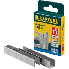 KRAFTOOL тип 53 (A/10/JT21) 12 мм, 1000 шт, калибр 23GA, скобы для степлера (31670-12)