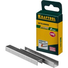 KRAFTOOL тип 140 (G/11/57) 8 мм, 1000 шт, калибр 20GA, скобы для степлера (31680-08)