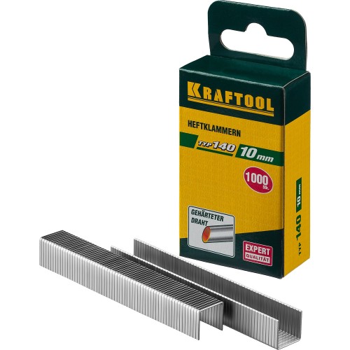 KRAFTOOL тип 140 (G/11/57) 10 мм, 1000 шт, калибр 20GA, скобы для степлера (31680-10)