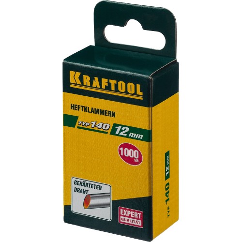 KRAFTOOL тип 140 (G/11/57) 12 мм, 1000 шт, калибр 20GA, скобы для степлера (31680-12)