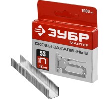 ЗУБР тип 53 (A/10/JT21) 12 мм, 1000 шт, калибр 23GA, скобы для степлера (31625-12)