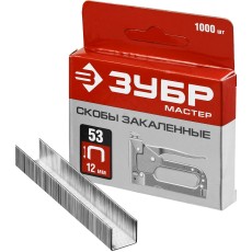 ЗУБР тип 53 (A/10/JT21) 12 мм, 1000 шт, калибр 23GA, скобы для степлера (31625-12)