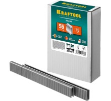 KRAFTOOL тип 18GA (55/90/C) 15 мм, 5000 шт, скобы для степлера (31789-15)