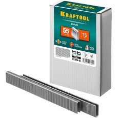 KRAFTOOL тип 18GA (55/90/C) 15 мм, 5000 шт, скобы для степлера (31789-15)