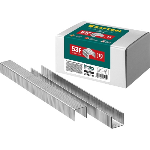 KRAFTOOL тип 20GA (53F/D/056) 10 мм, 5000 шт, скобы для степлера (31787-10)