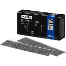 ЗУБР тип 18GA (47/300/F) 30 мм, 5000 шт, гвозди для нейлера, Профессионал (31830-30)