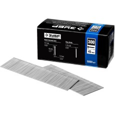 ЗУБР тип 18GA (47/300/F) 45 мм, 5000 шт, гвозди для нейлера, Профессионал (31830-45)