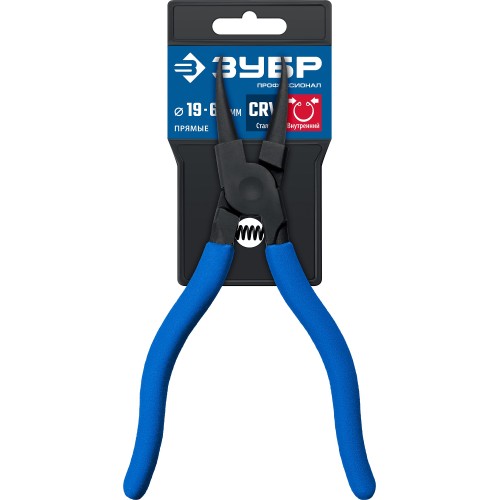 ЗУБР 180 мм, прямые губки, внутренний съемник стопорных колец, Профессионал (22821-1)