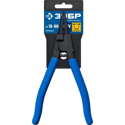 ЗУБР 180 мм, прямые губки, внешний съемник стопорных колец, Профессионал (22821-3)