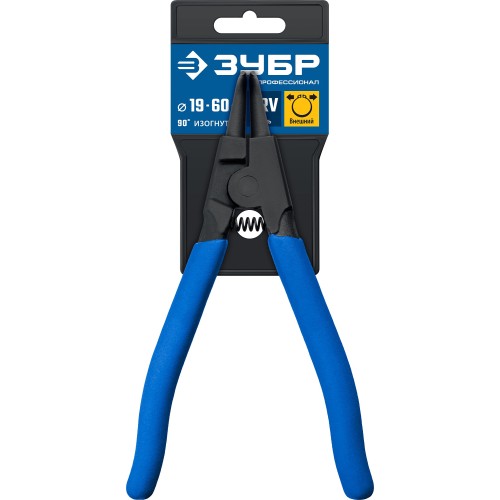 ЗУБР 170 мм, изогнутые губки, внешний съемник стопорных колец, Профессионал (22821-4)