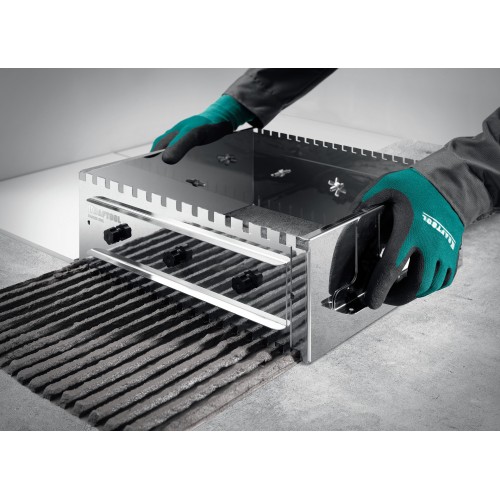 KRAFTOOL BUNKER-4 зуб 8, 10, 12 мм, полукруг 10х20 мм, нерж. сталь, Раздвижная гребенка для плитки (08081)