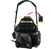 KRAFTOOL KPB-20 с быстросъёмным креплением FastClip, плечевой ремень, 20 карманов и петель, 320 х 310 мм, поясная сумка (38767)