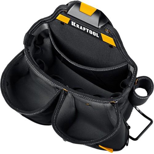 KRAFTOOL KP-15 с быстросъёмным креплением FastClip, 15 карманов и петель, 350 х 320 мм, поясная сумка (38771)