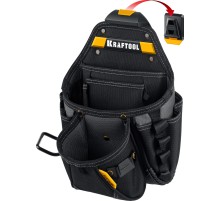 KRAFTOOL KP-27 с быстросъёмным креплением FastClip, 27 карманов и петли, 350 х 260 мм, поясная сумка (38773)