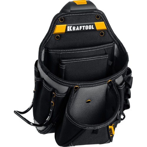 KRAFTOOL KP-27 с быстросъёмным креплением FastClip, 27 карманов и петли, 350 х 260 мм, поясная сумка (38773)