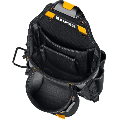 KRAFTOOL KP-27 с быстросъёмным креплением FastClip, 27 карманов и петли, 350 х 260 мм, поясная сумка (38773)