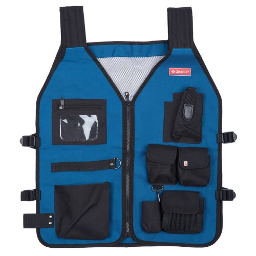 ЗУБР жилет монтажника с 10 карманами (38638)