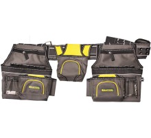 KRAFTOOL 2 петли для крепления молотка и рулетки, пояс монтажника с 20 карманами и 2 подвесными подсумками (38742)