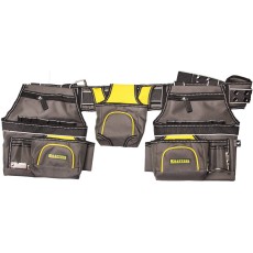 KRAFTOOL 2 петли для крепления молотка и рулетки, пояс монтажника с 20 карманами и 2 подвесными подсумками (38742)