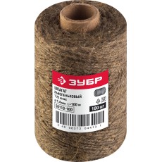 ЗУБР 100 м, d 1.4 мм, 1250 текс, 13.5 кгс, льнопеньковый шпагат (50110-100)