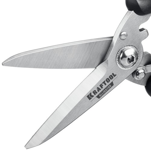 KRAFTOOL Alligator, 200 мм, многофункциональные прямые технические ножницы (23201)